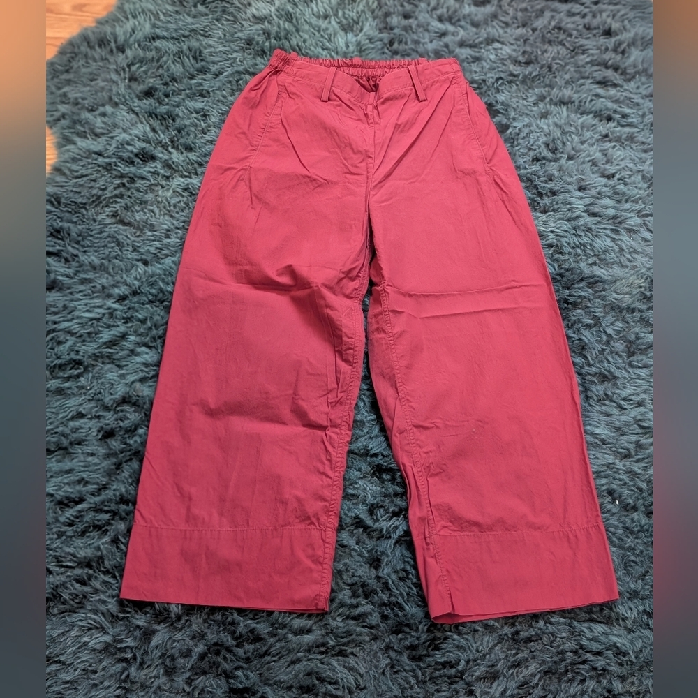 Lemaire burgundy red crop pants sz 34